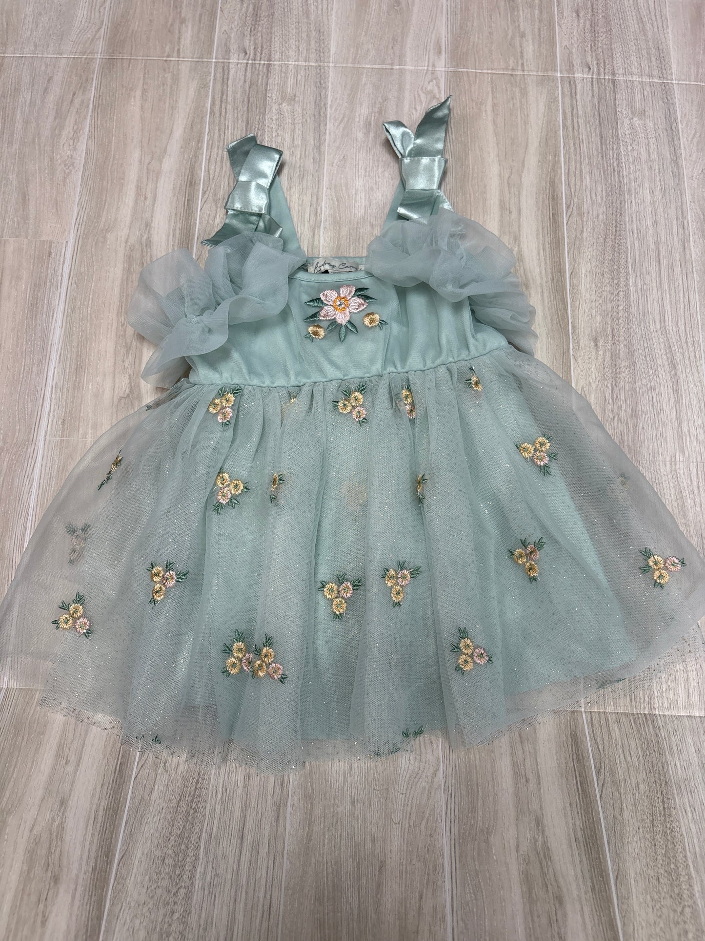 12m Audrey Camille Blue Floral Twirl Dress