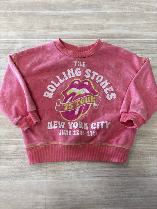 18m Heathered Pink Rolling Stones Crewneck
