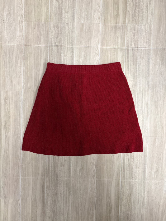 8 Red Knit Glitter Skirt