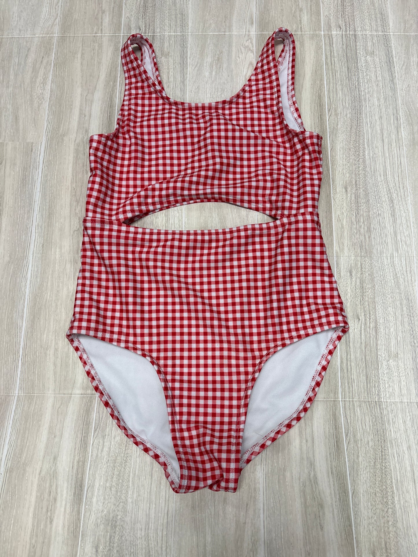 10/12 Red Checkered Swimsuit