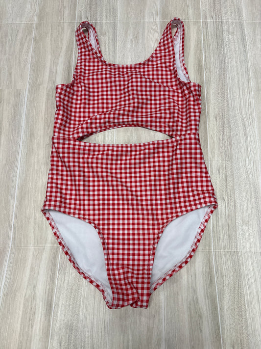 10/12 Red Checkered Swimsuit