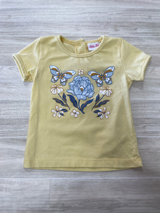 4T Yellow Floral Graphic Tee