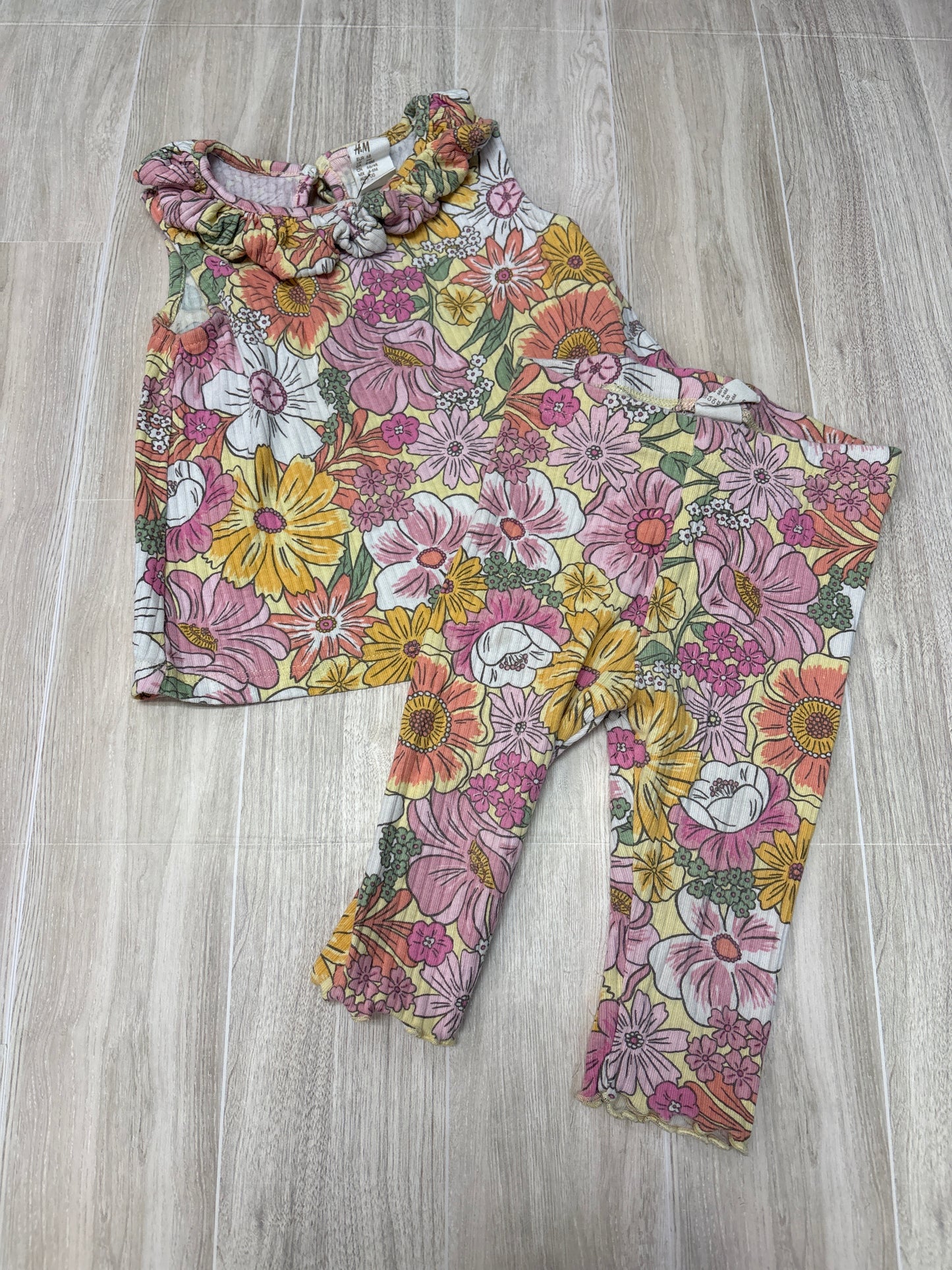 6m Ribbed Floral Tank + Pants Set