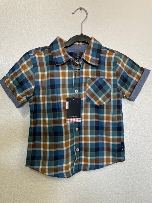 NWT 3T Ben Sherman Plaid Button Down