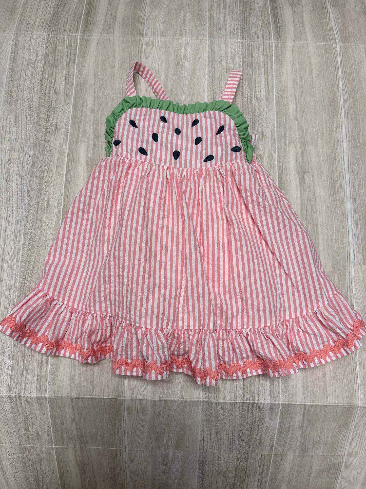 6-9m Pink Striped Watermelon Dress