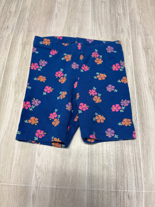 18m Blue Tropical Flower Biker Shorts