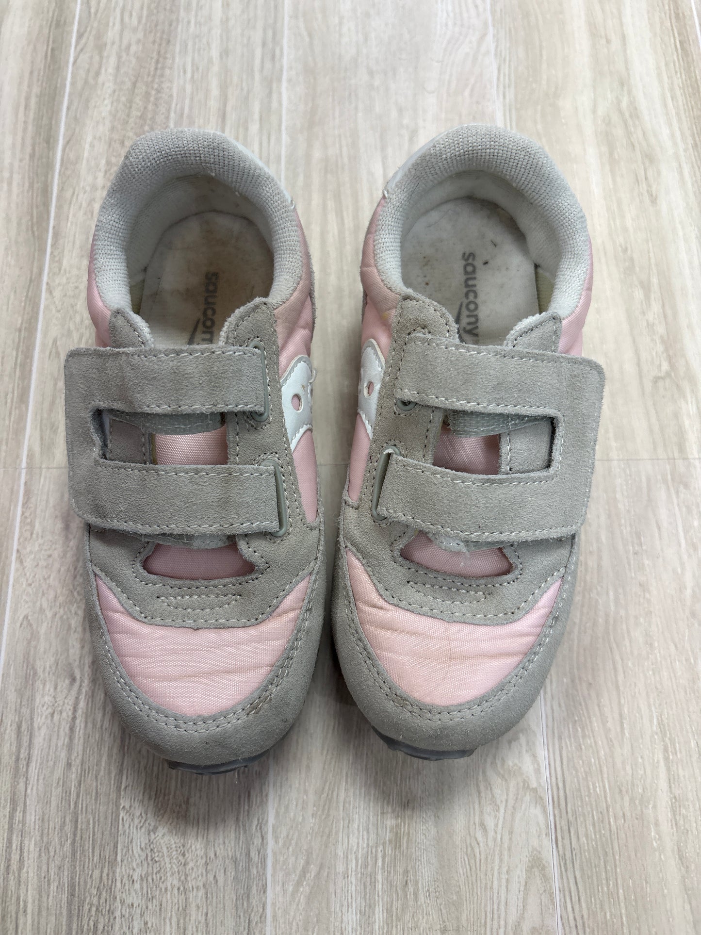 11.5c Pink/Grey Velcro Shoes
