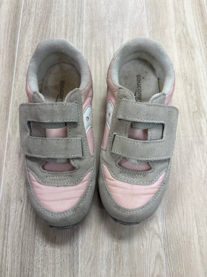 11.5c Pink/Grey Velcro Shoes