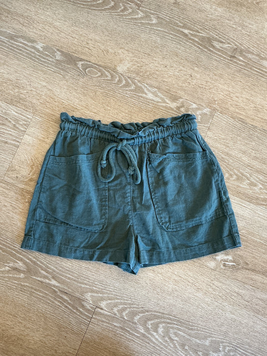 Womens XSmall Sage Linen Shorts