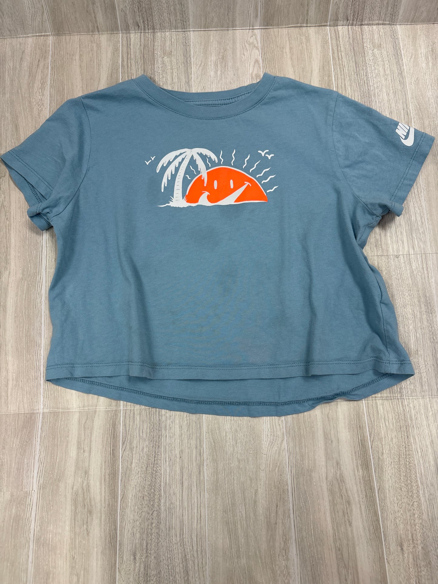 7/8 Blue Nike Beach Graphic Tee - Blemish