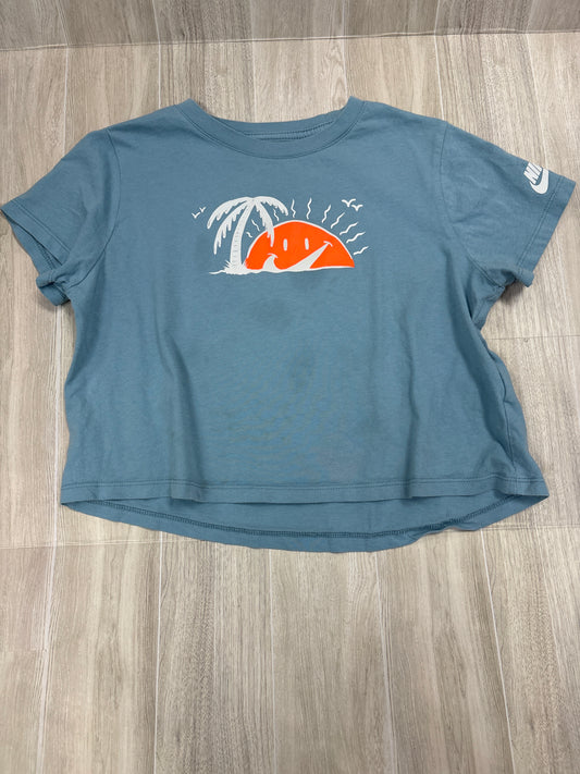 7/8 Blue Nike Beach Graphic Tee - Blemish