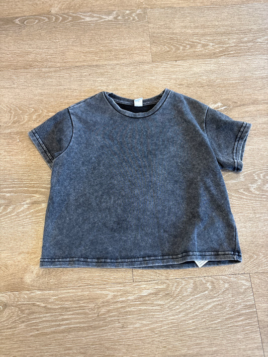 4Y Grey Acid Wash Boxy Tee