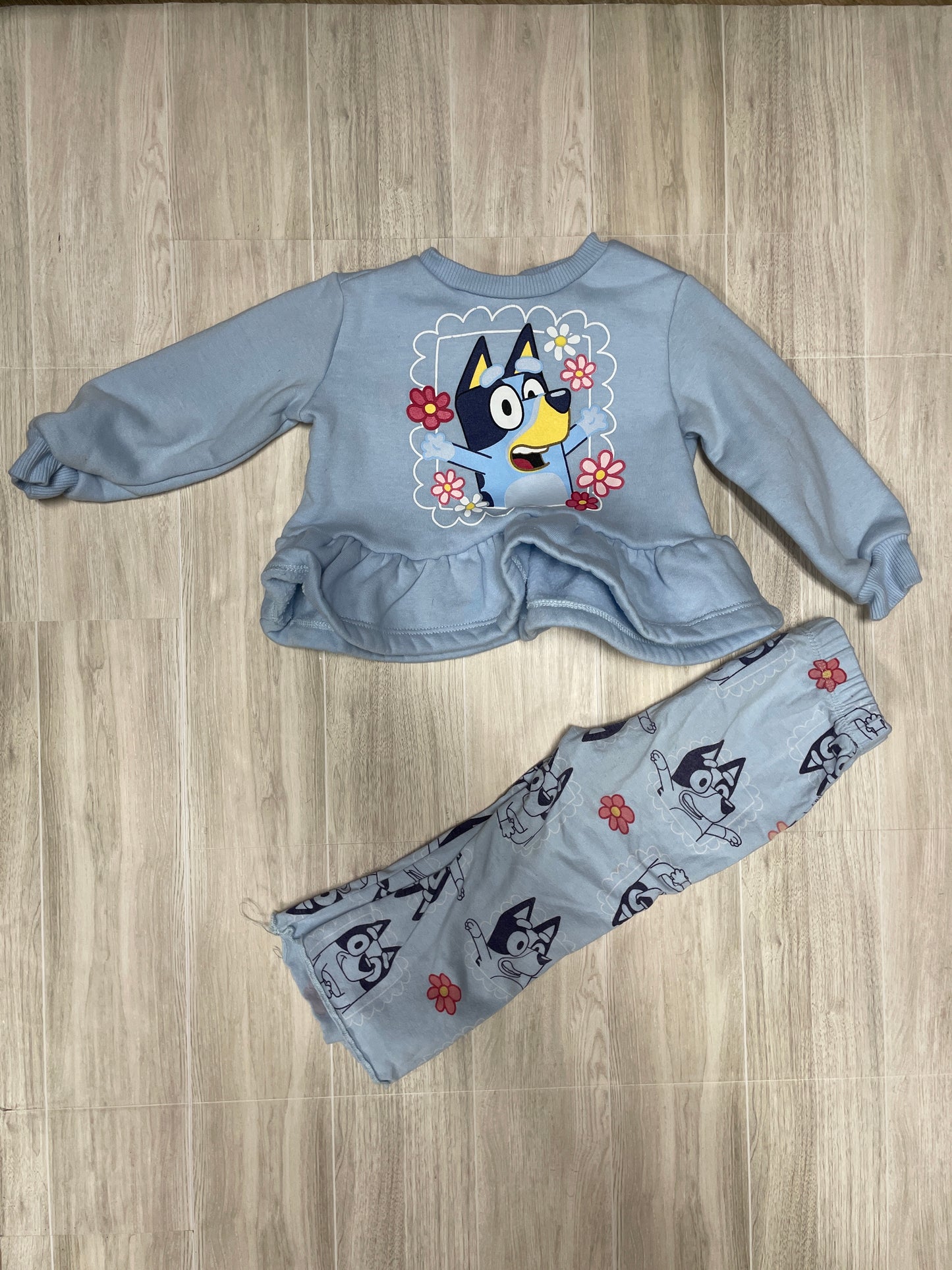 18m Bluey Crewneck + Flare Set