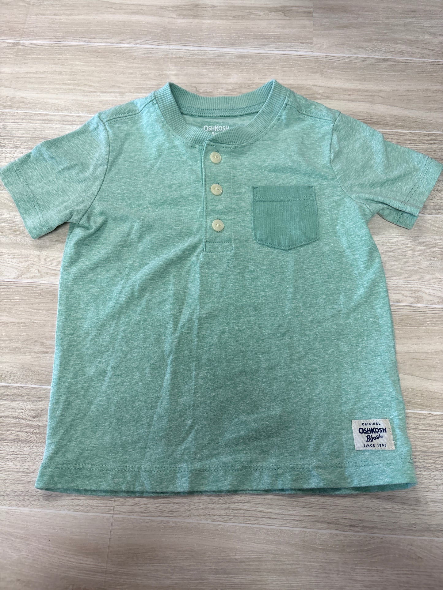 2T Heathered Mint Pocket Shirt