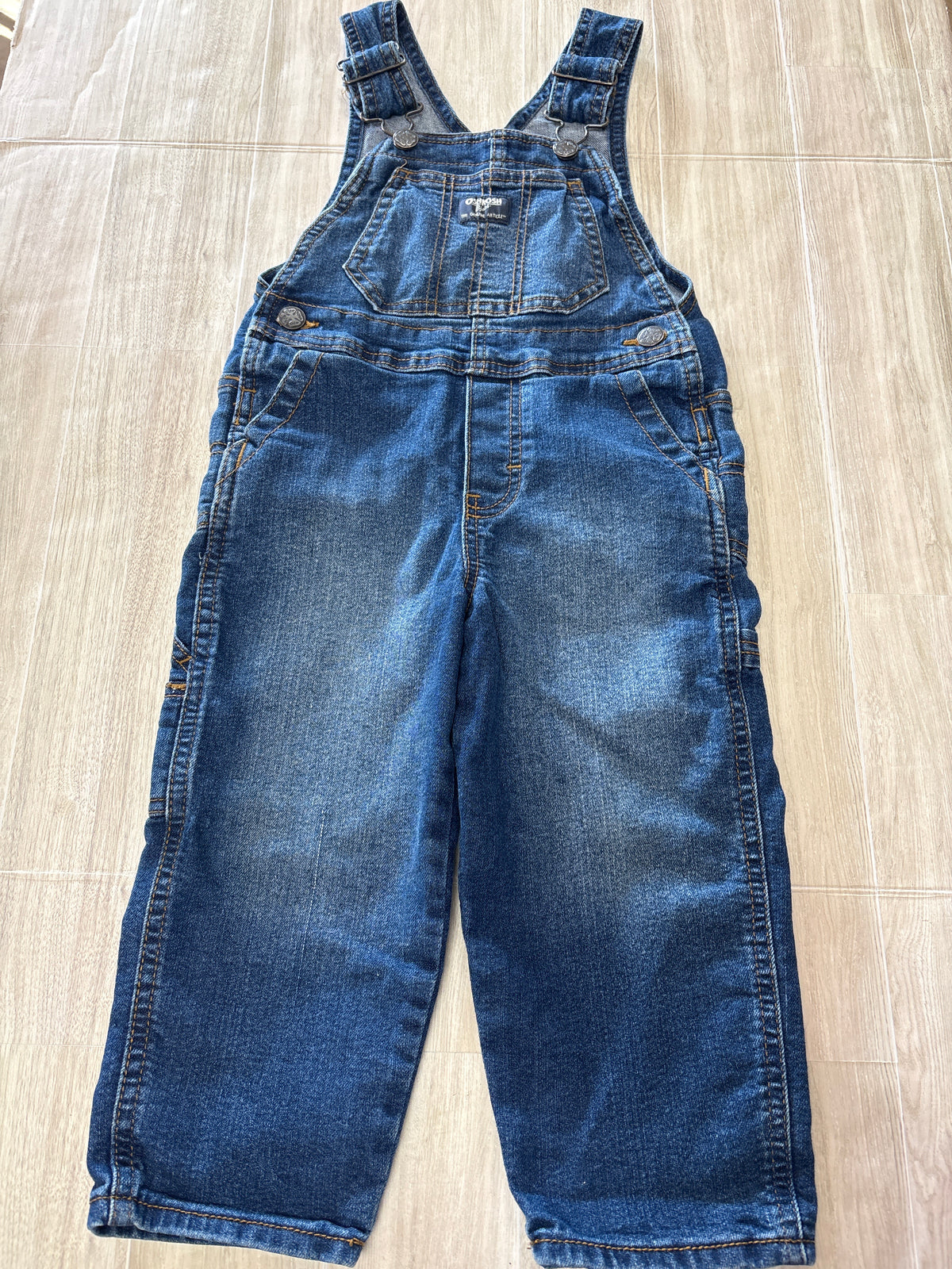 3T OshKosh Denim Overalls