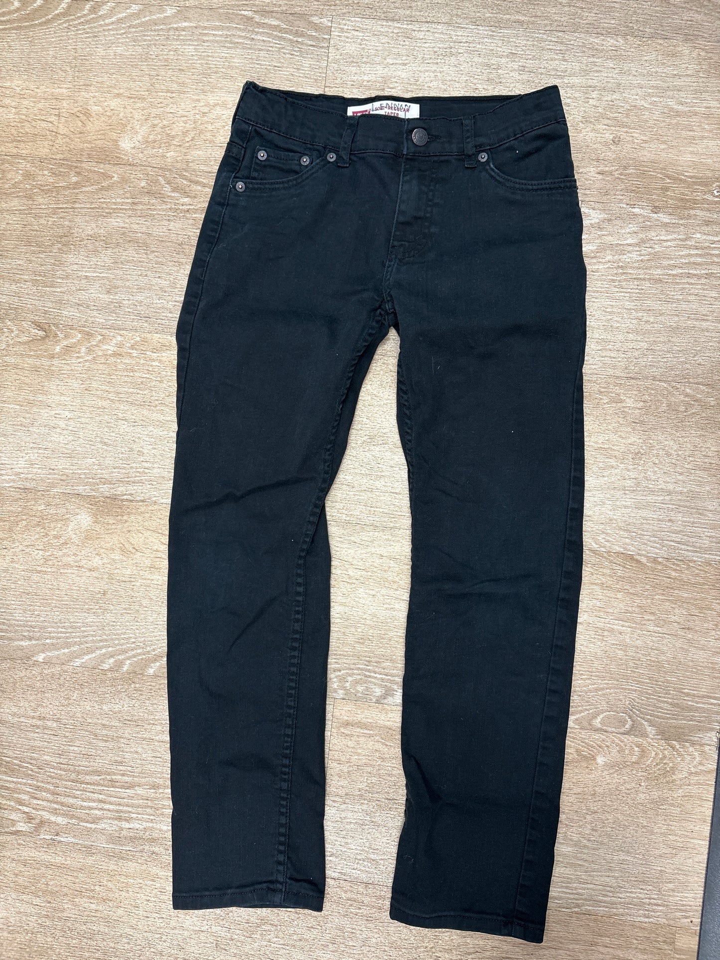 12 Levis 502 Regular Taper Black Denim Pants