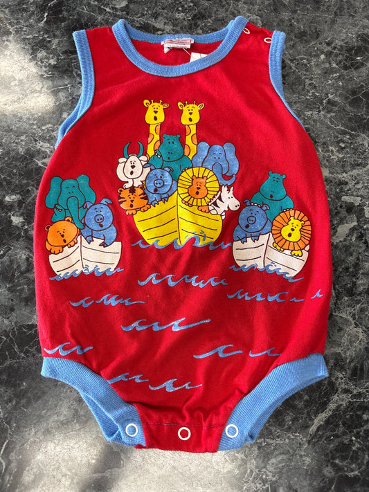 12m VINTAGE Buster Brown Noahs Ark Onesie Tank