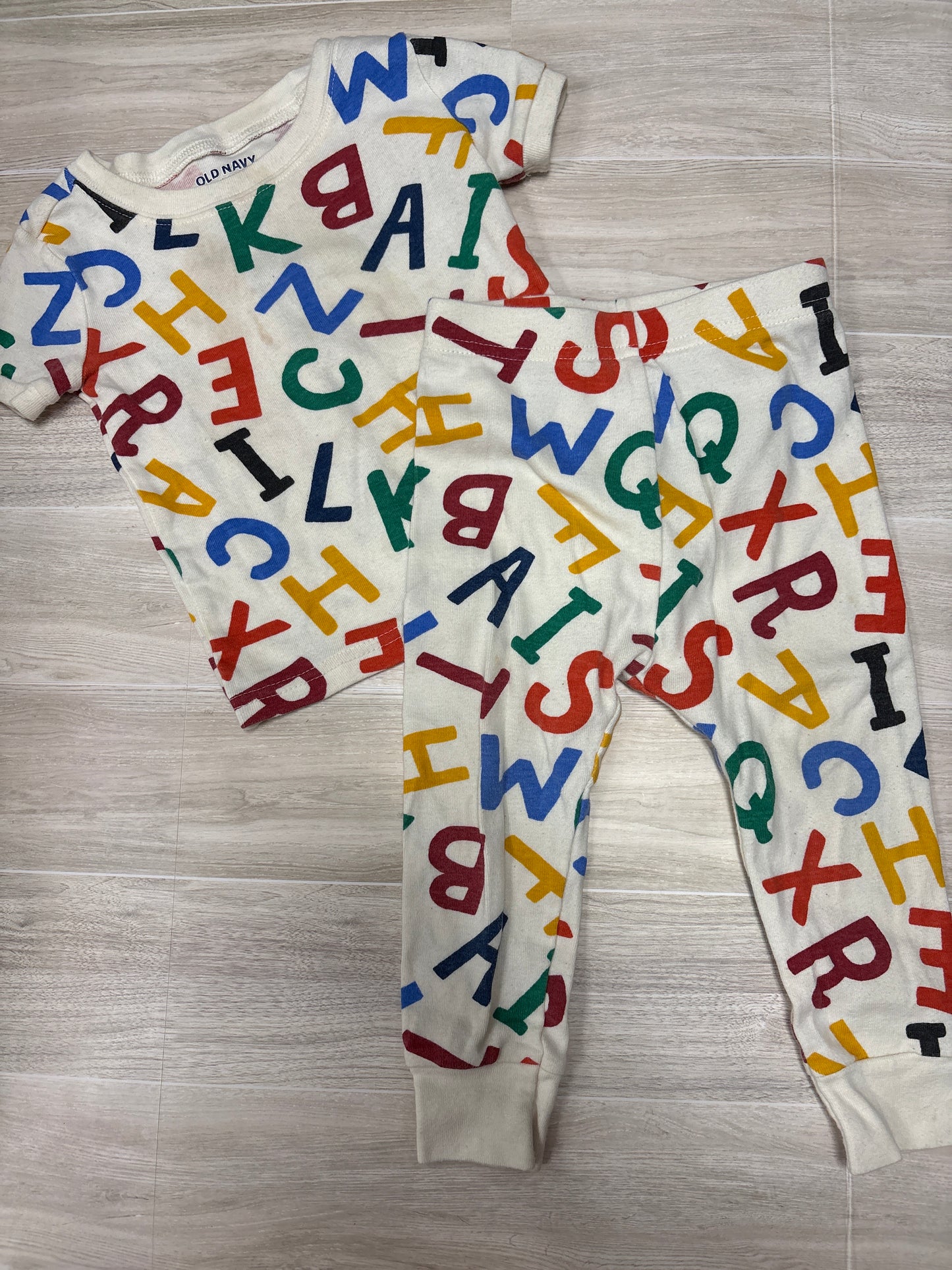 18-24m Alphabet 2 Piece Pajama Set - Blemish