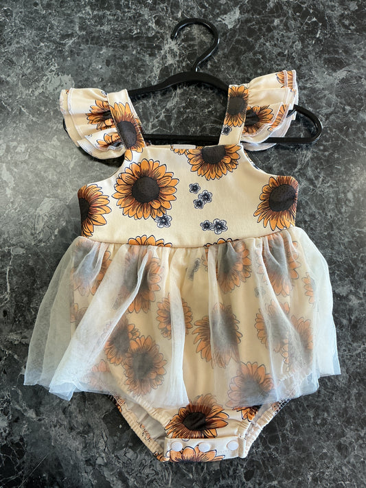 0-3m Sunflower Tank Onesie