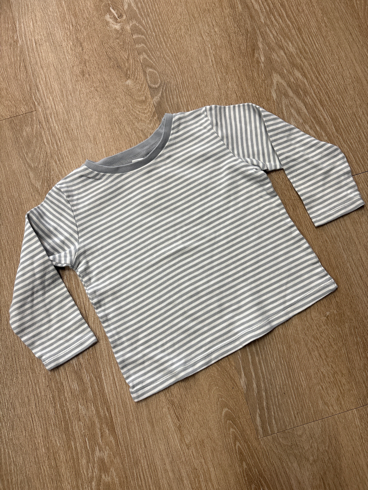 3T Dusty Blue/White Colored Organics Striped Long Sleeve