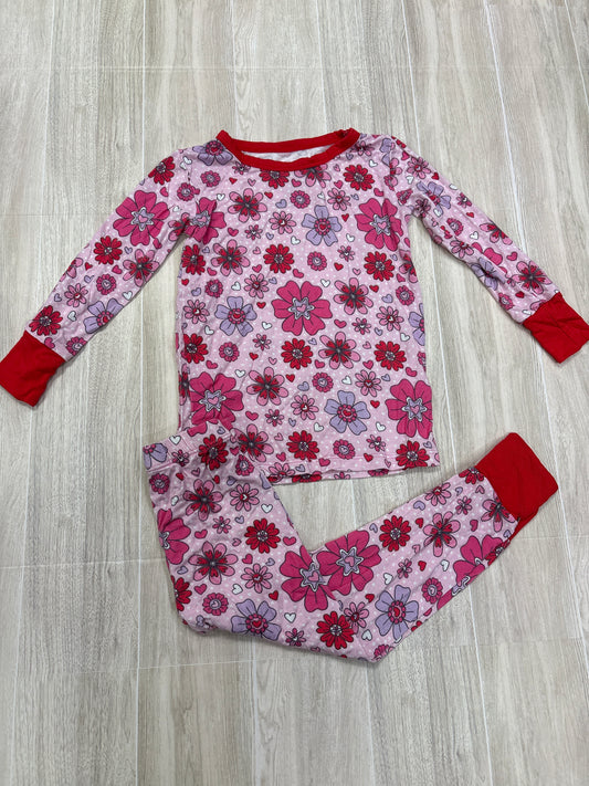18-24m Birdie Bean Pink Floral Heart 2 Piece Lounge Set