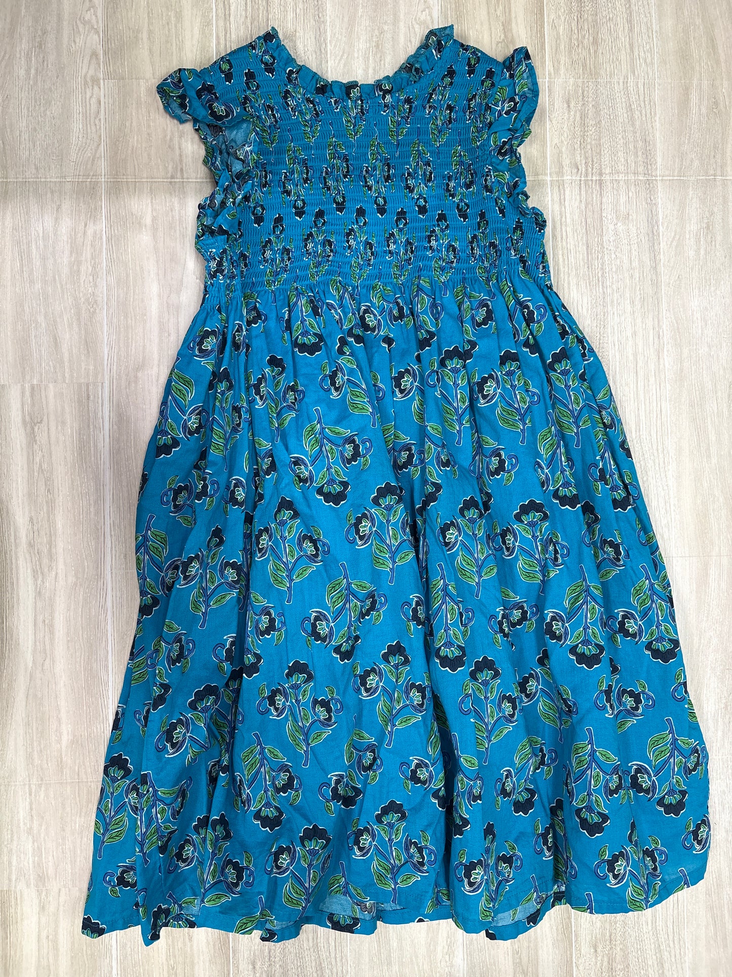 7/8 French Connection Blue Floral Cinch Dress
