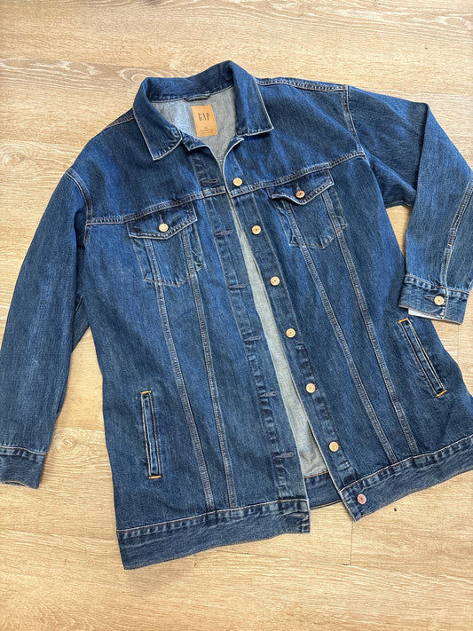 Womens XLarge Gap Dark Wash Denim Jacket