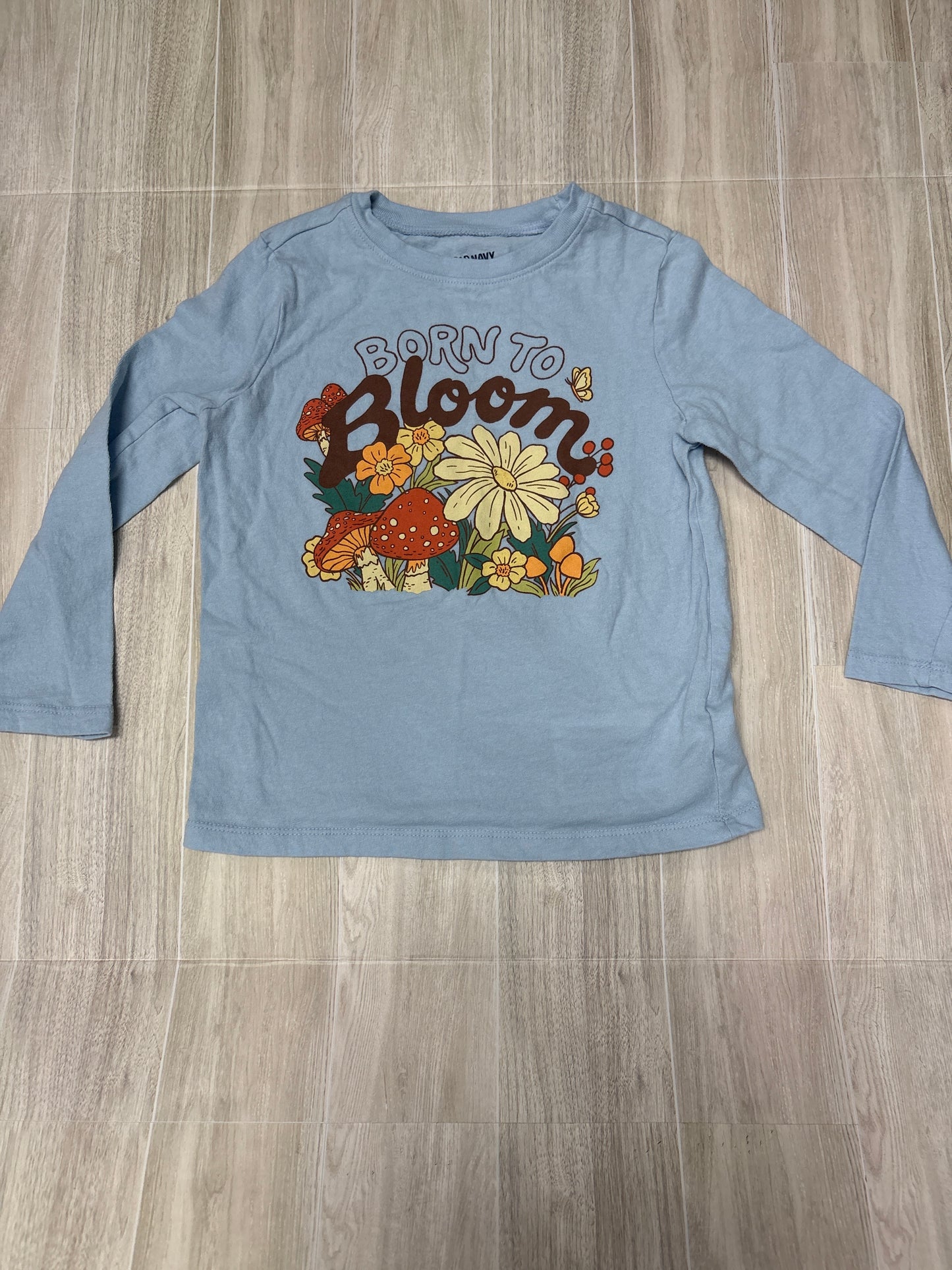5T Baby Blue Born To Bloom Long Sleeve