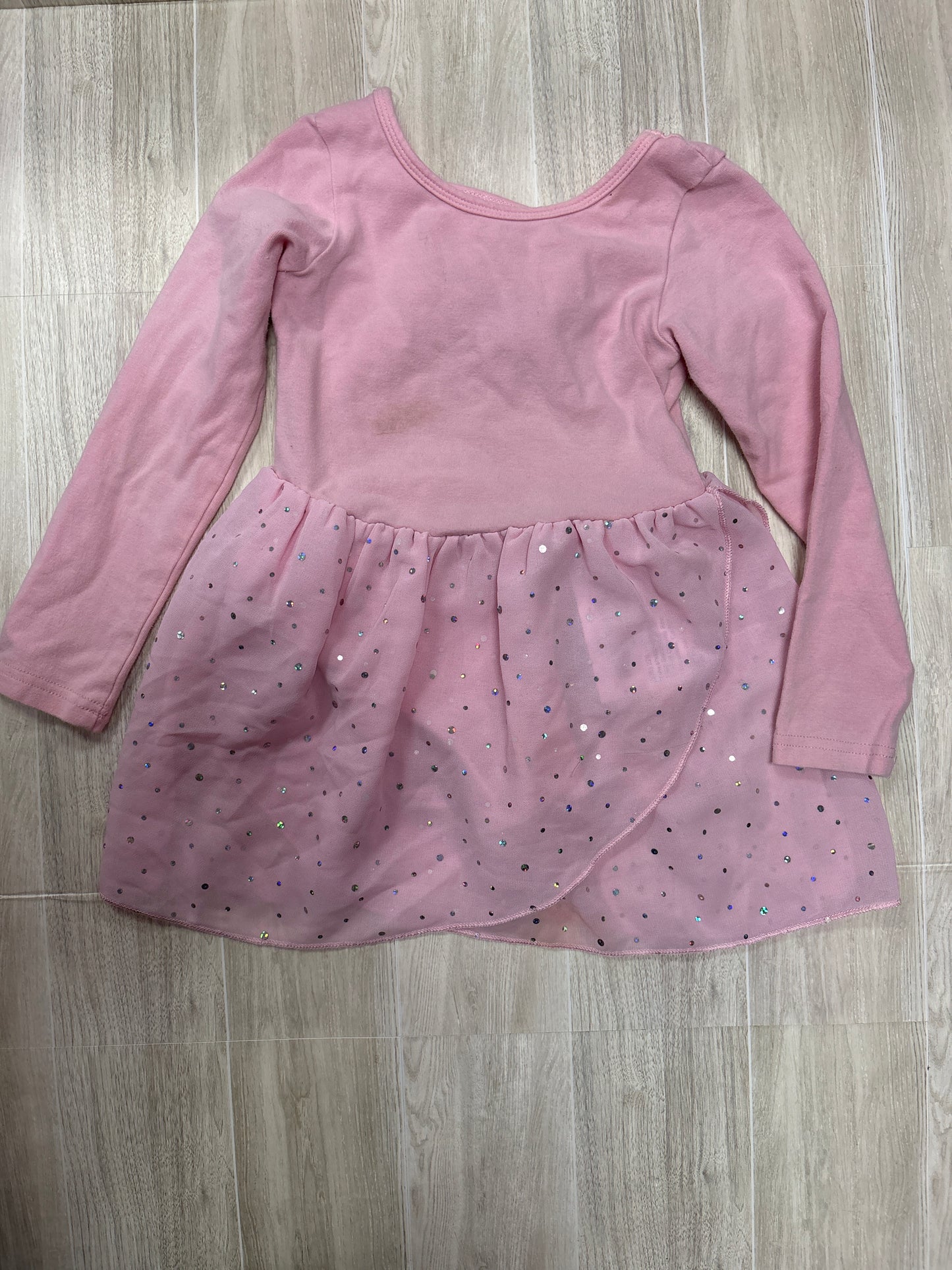 5T Pink Sparkle Long Sleeve Leotard - Blemish