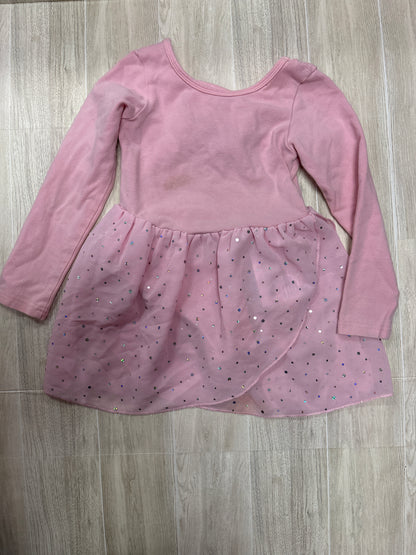 5T Pink Sparkle Long Sleeve Leotard - Blemish