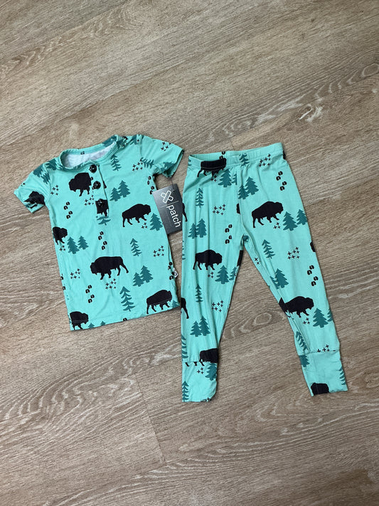 24m Gigi & Max Buffalo 2 Piece Pajama Set