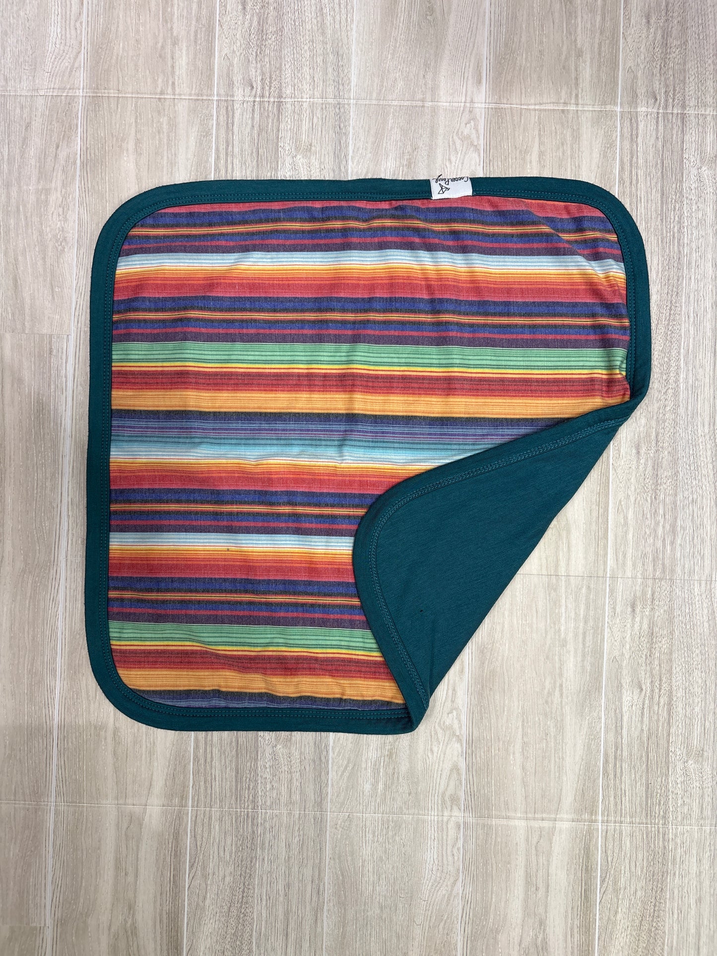 Copper Pearl Burp Cloth - Sarape Stripe