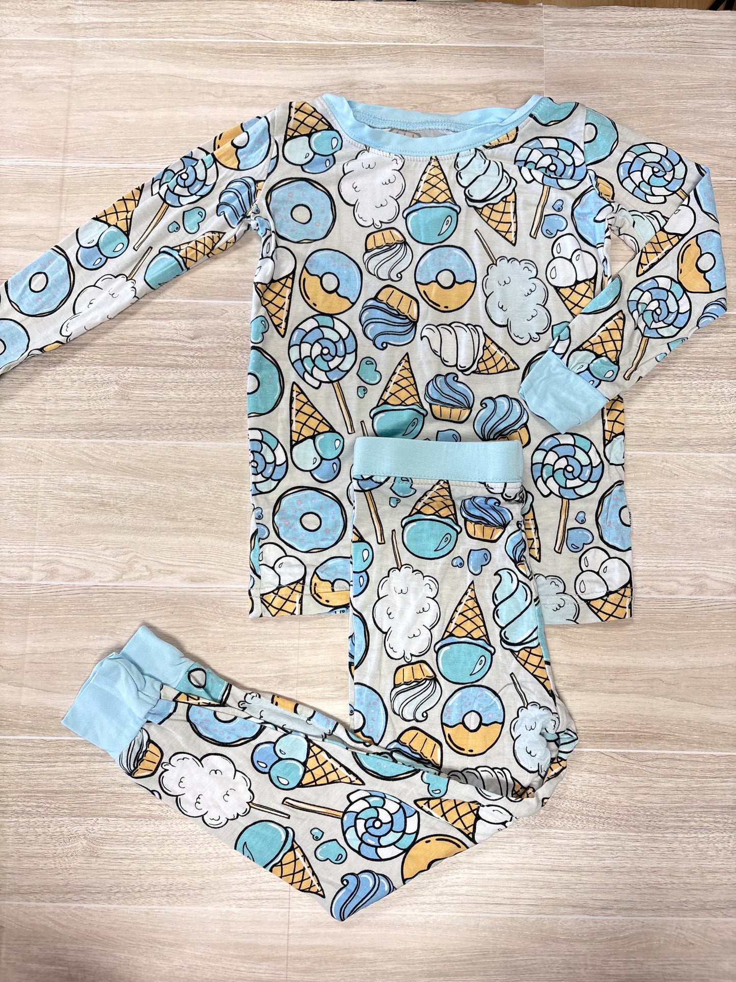 18-24m Little Sleepies Blue Treats 2 Piece Pajama Set