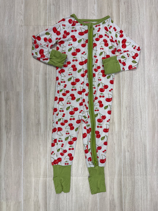 12-18m Green/White Cherry Pajama