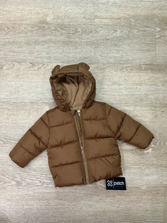 6-12m Brown Puffer Jacket with Ears