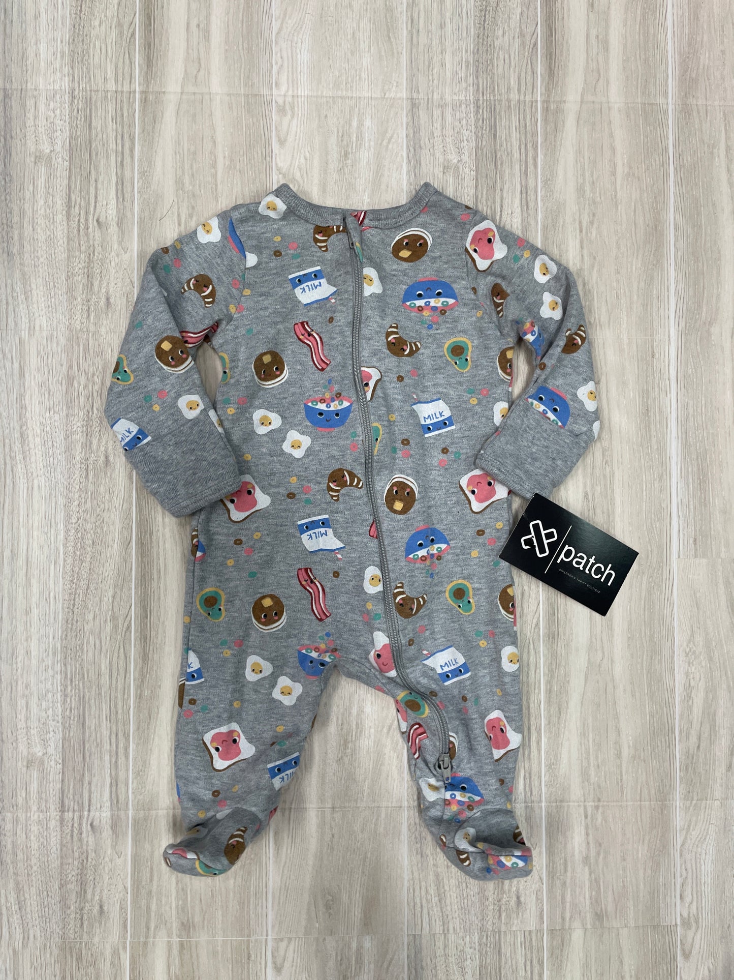 0-3m Breakfast Pajama Romper