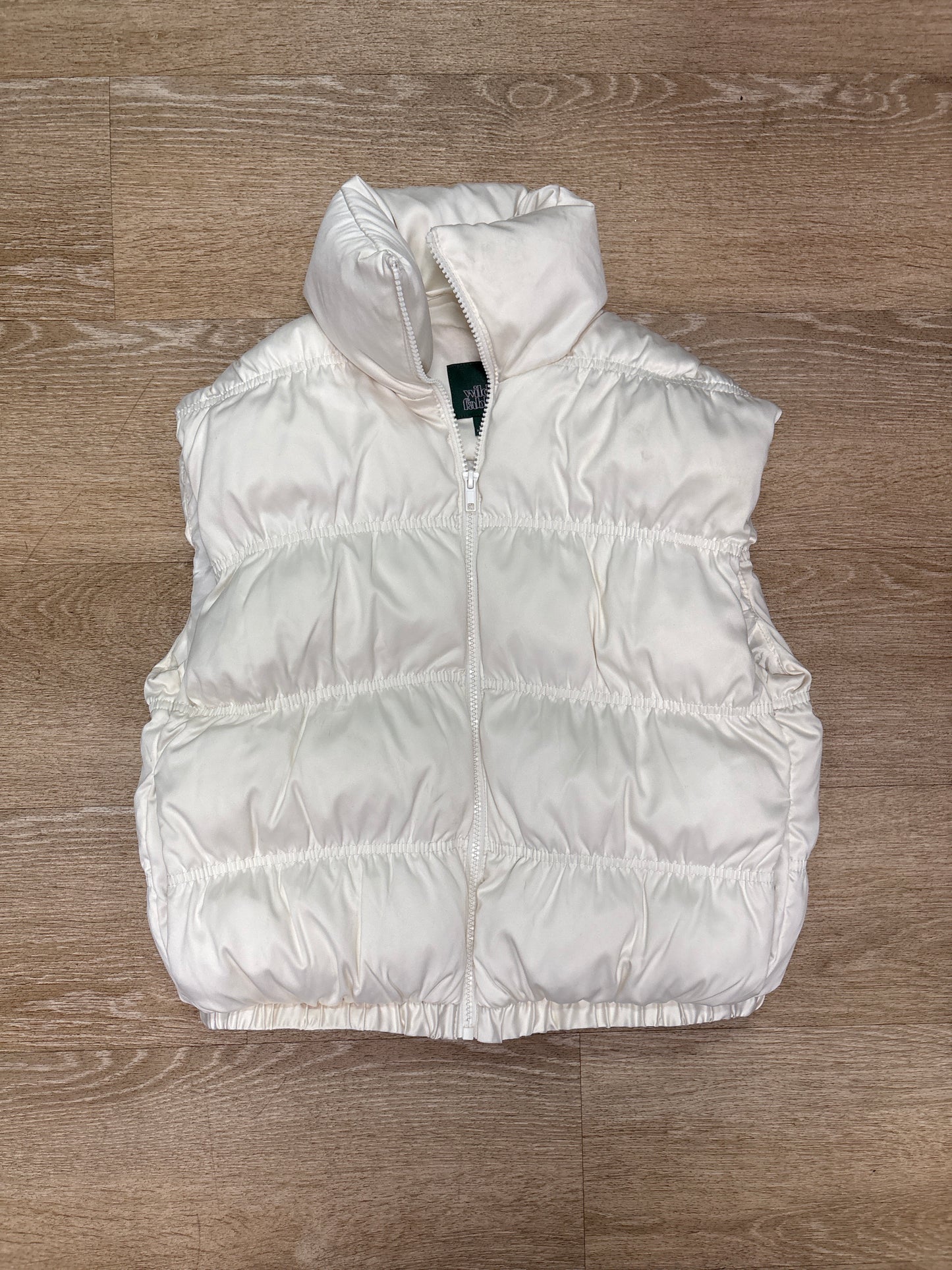 Womens XXS Cream Puffer Vest