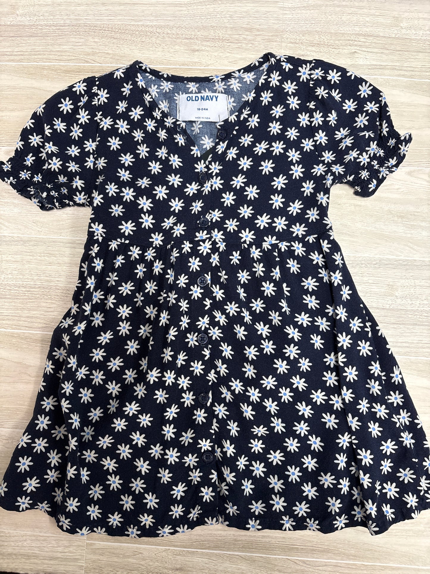 18-24m Navy Multi Floral Romper