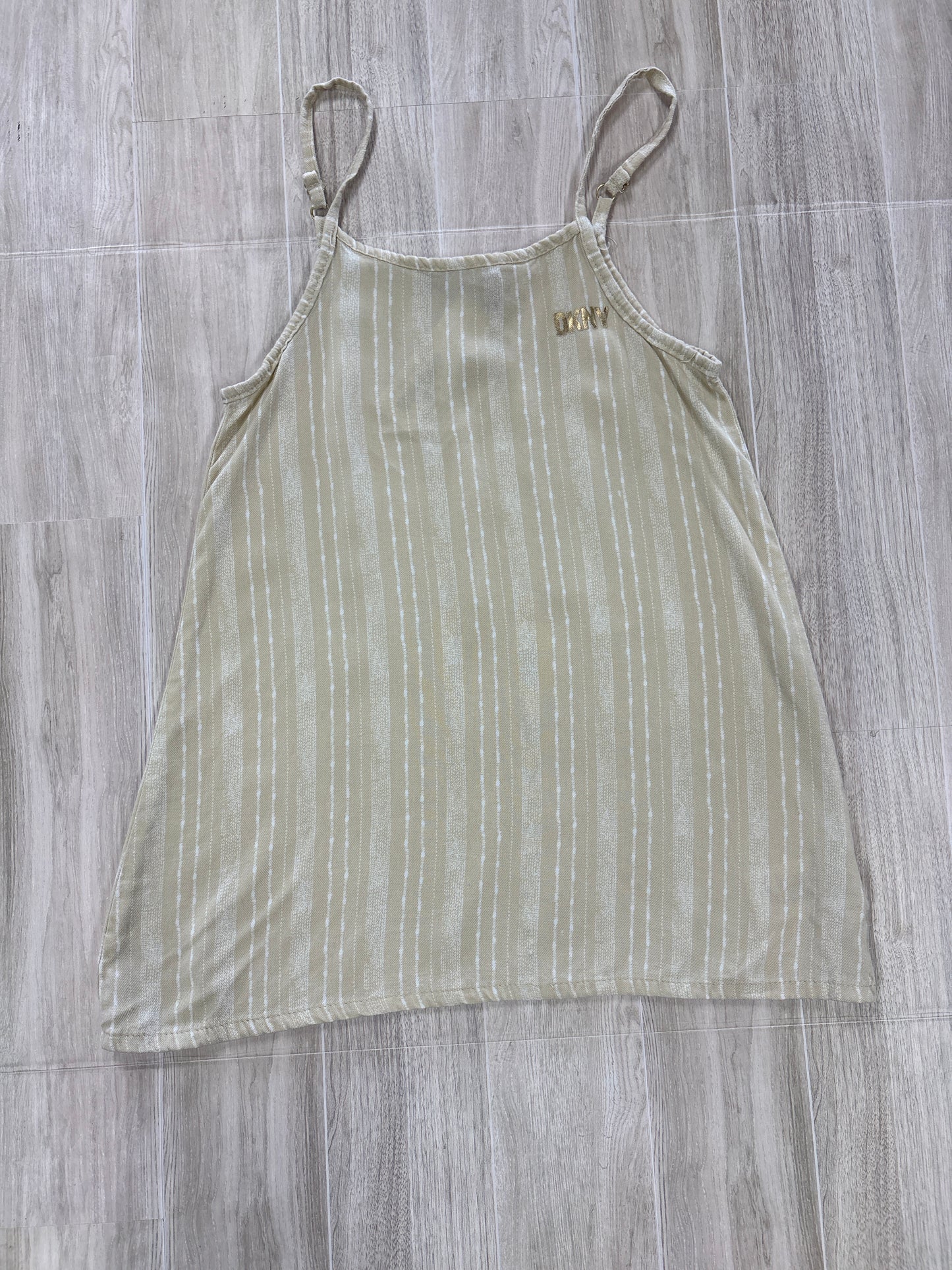 5T Tan Striped DKNY Tank Dress