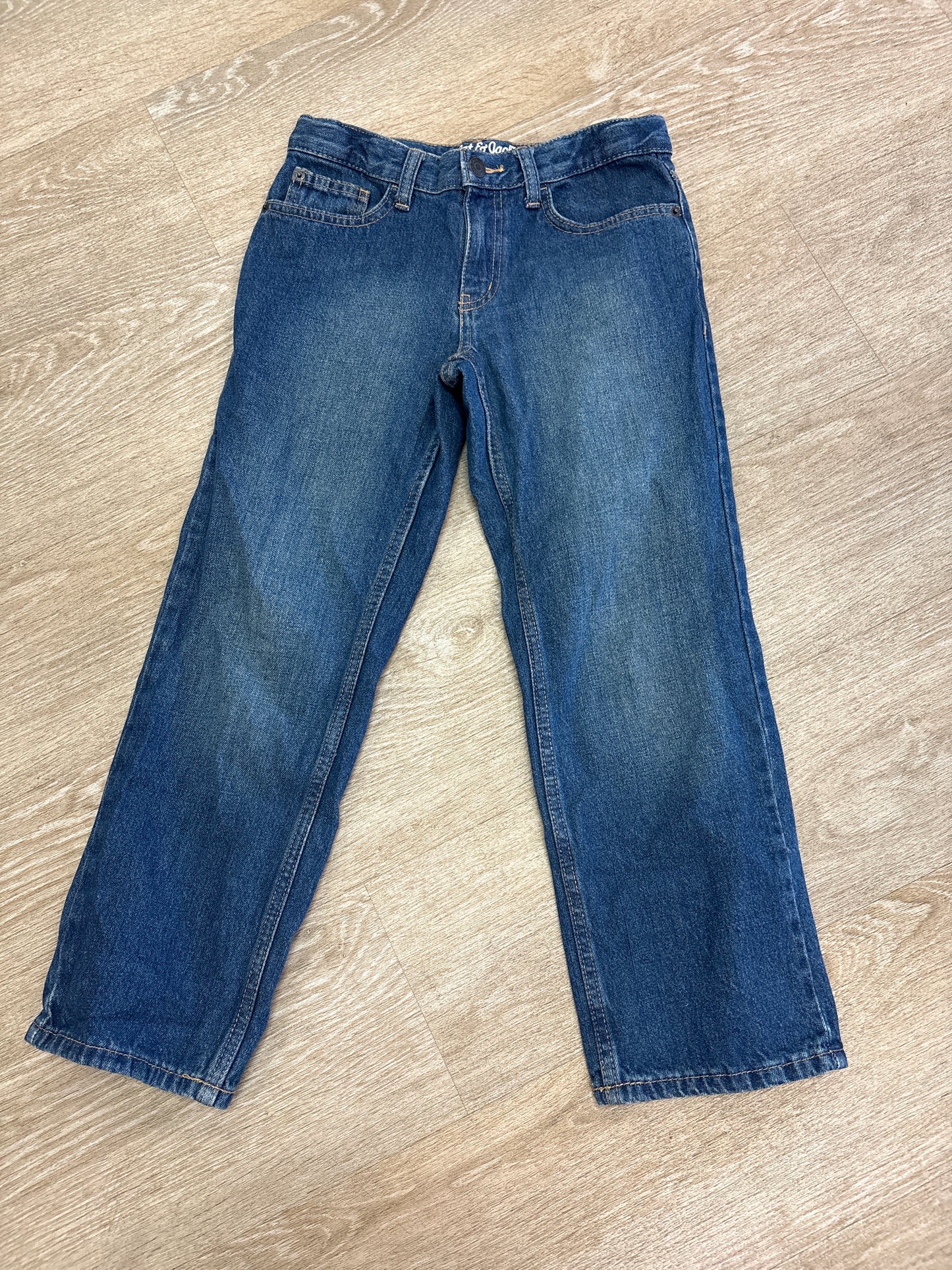 8 Relaxed Straight Dark Wash Denim