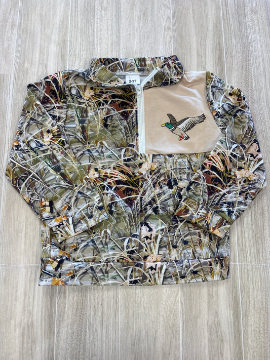 2/3T Camo Mallard Quarter Zip