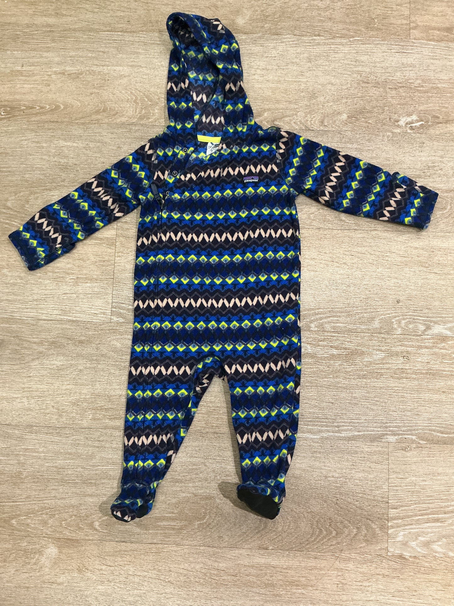 6-12m Patagonia Fleece Hooded Suit