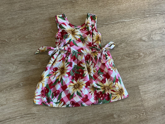 4T Vintage Wee Works Cherry Flower Checkered Tank