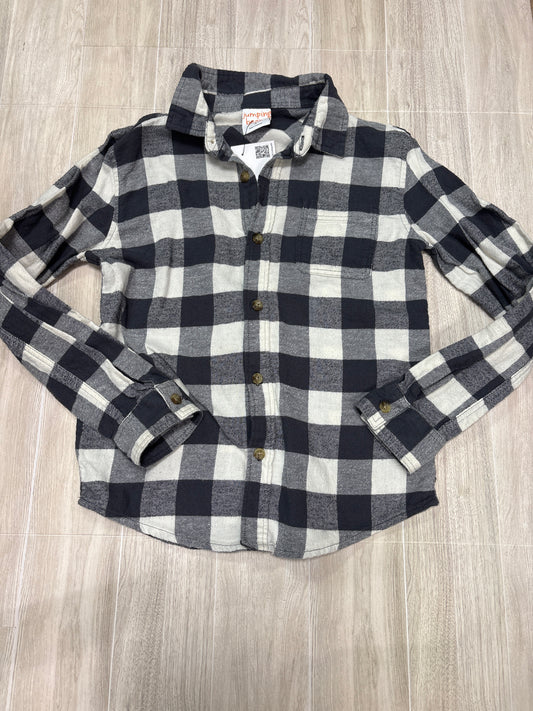 8 Grey/White Plaid Flannel