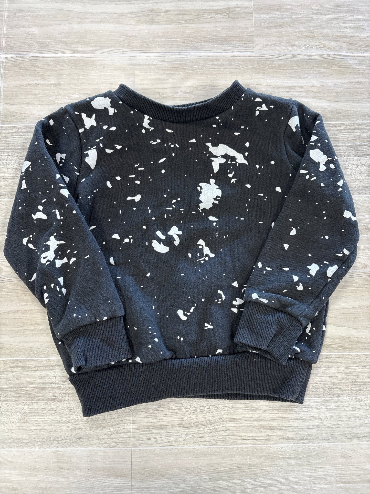 3T Bllack Splatter Crewneck
