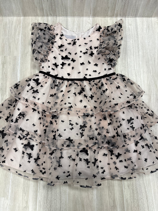 5T Pippa & Julie Light Pink Butterfly Layered Dress