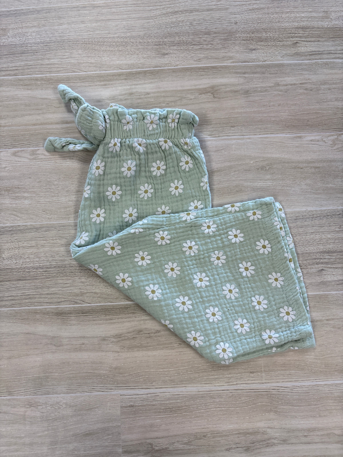 18m Mint Daisy Wide Leg Gauze Pant