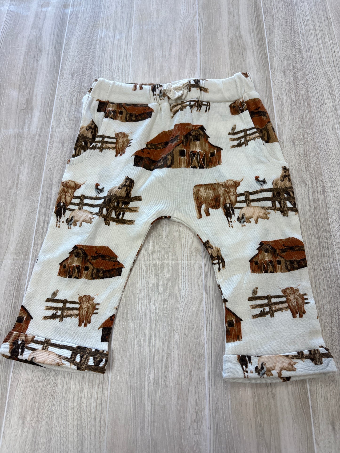 NWT 3-6m Milkbarn Homestead Farm Harem Pants