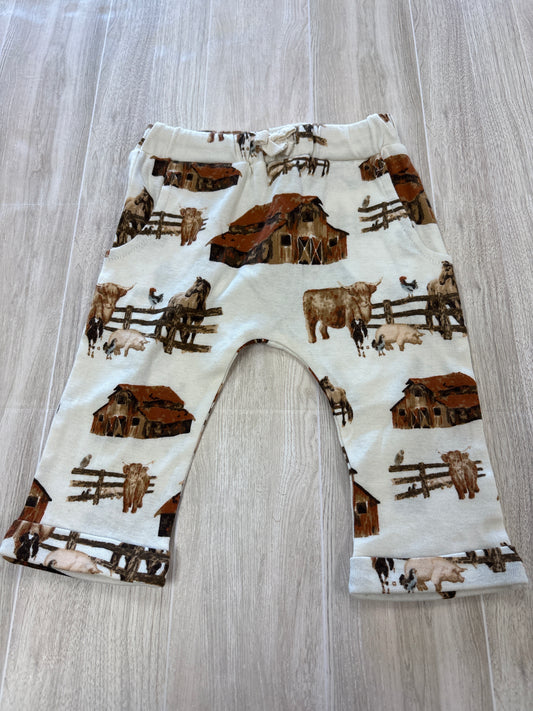 NWT 3-6m Milkbarn Homestead Farm Harem Pants