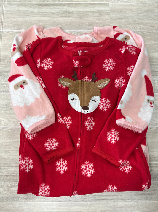 NWT 2T Holiday Fleece Pajama 2 Pack